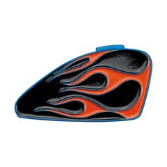Biltwell enamel pin Sportster tank flames | Black/Blue/Red