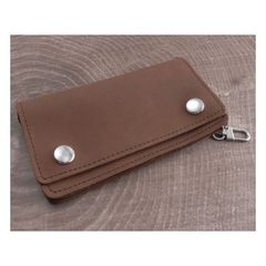 Δερμάτινο πορτοφόλι Amigaz Vintage Brown Leather Biker Wallet | Καφέ