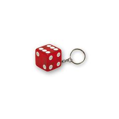 TRIKTOPZ DICE KEY CHAIN CLEAR RED