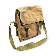 Σακίδιο Ώμου Fosco Canvas shoulder bag Χακί Μπέζ