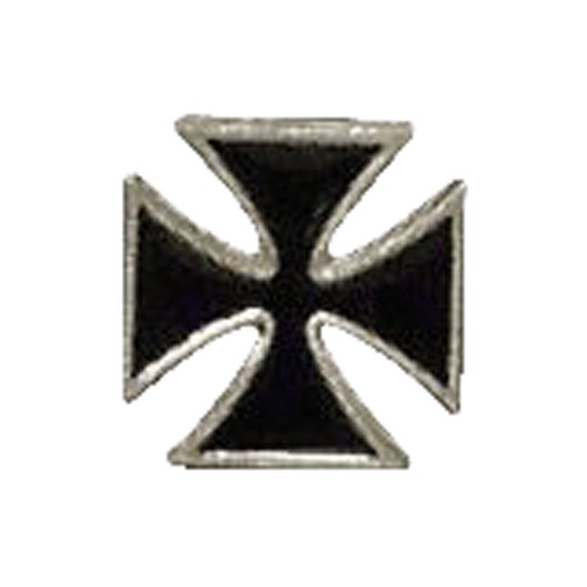 MALTESE CROSS PIN, BLACK