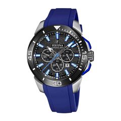 Festina Chrono Bike, Men's Chronograph Watch, Blue Rubber Strap F20642/1