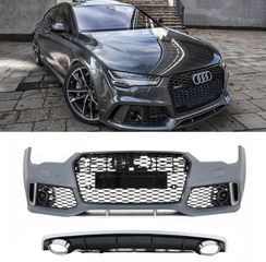 Body kit Audi A7 4G Facelift (2015-2018) and Rear Bumper Valance Diffuser & Exhaust Tips RS7 Design