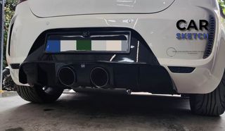 Seat Leon 1P Force Πίσω Διαχύτης με 2 κεντρικές μπουκες-thumb-3