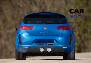 Seat Leon 1P Force Πίσω Διαχύτης με 2 κεντρικές μπουκες-thumb-4