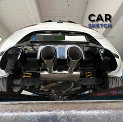 Seat Leon 1P Force Πίσω Διαχύτης με 2 κεντρικές μπουκες-thumb-5