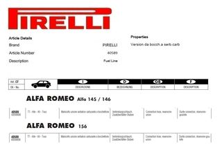 ΣΩΛΗΝΑΣ (ΚΟΛΑΡΟ) ΚΑΥΣΙΜΟΥ ALFA ROMEO 33-145-146-156-GT-GTV-SPIDER (PIRELLI)-thumb-1