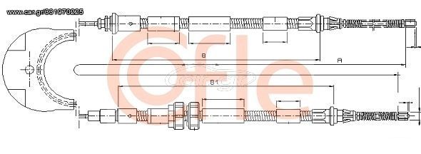 COFLE Ντίζα, φρένο ακινητοποίησης Escort Mk5 (AAL,ABL,ANL,ALL,GAL,AFL) - Orion Mk3 (GAL)