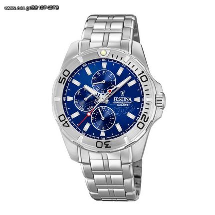 Festina Multifunction Collection, Men's Watch, Grey Silver Stainless Steel Bracelet F20445/2