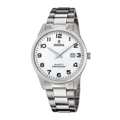 Festina Classics, Men's Watch, Grey Silver Stainless Steel Bracelet F20511/1