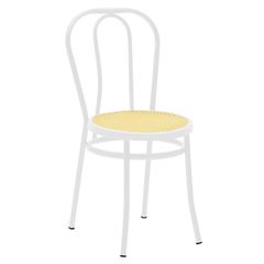 Καρέκλα "ΒΙΕΝΝΗΣ" από μέταλλο/pe rattan σε χρώμα λευκό/μπεζ 40x47x85