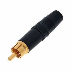 Neutrik REAN NYS373-0 Phono / RCA Connector in Metal Housing (black) - REAN