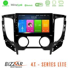 Bizzar 4T Series Mitsubishi L200 2016-> & Fiat Fullback (Manual A/C) 4Core Android12 2+32GB Navigation Multimedia Tablet 9"