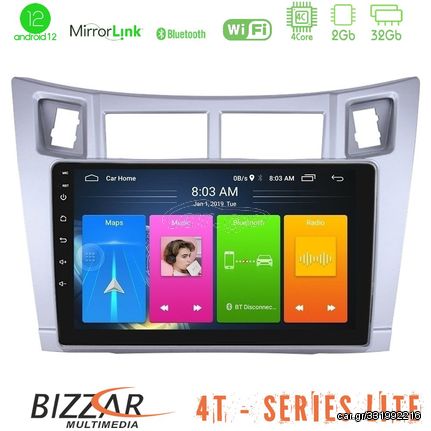 Bizzar 4T Series Toyota Yaris 4Core Android12 2+32GB Navigation Multimedia Tablet 9" (Ασημί Χρώμα)