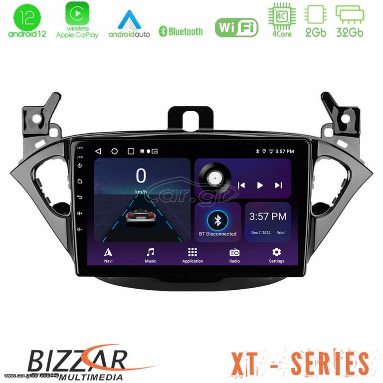 Bizzar XT Series Opel Corsa E 4Core Android12 2+32GB Navigation Multimedia Tablet 9"