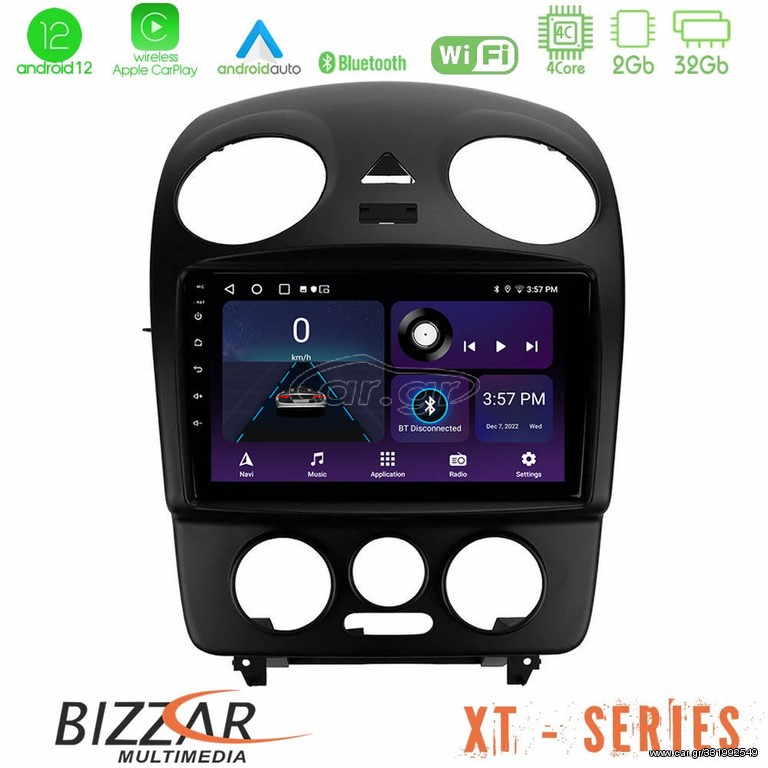 Bizzar XT Series VW Beetle 4Core Android12 2+32GB Navigation Multimedia Tablet 9"