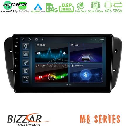 Bizzar M8 Series Seat Ibiza 2008-2012 8Core Android13 4+32GB Navigation Multimedia Tablet 9"