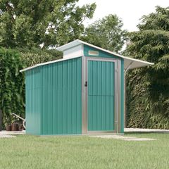 Αποθήκη Κήπου Πράσινη 270x130x208,5 εκ. Γαλβανισμένο Ατσάλι 316242