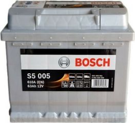 Bosch Μπαταρία Αυτοκινήτου S5005 με Χωρητικότητα 63Ah και CCA 610A