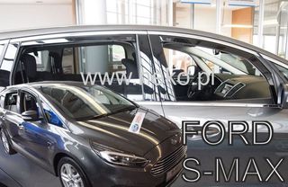 FORD S-MAX 2016+ ΣΕΤ ΑΝΕΜΟΘΡΑΥΣΤΕΣ ΑΥΤΟΚΙΝΗΤΟΥ ΑΠΟ ΕΥΚΑΜΠΤΟ ΦΙΜΕ ΠΛΑΣΤΙΚΟ HEKO - 4 ΤΕΜ.