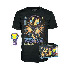 MARVEL - Booble Head POP N° 480 - Rescue Blacklight + Tee (S)