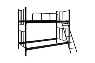 Κρεβάτι-κουκέτα "JUNGLE" μεταλλική σε χρώμα μαύρο gloss 90x190