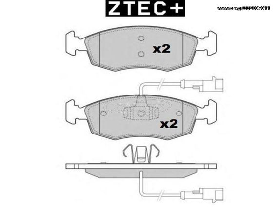 ZTEC+ Σετ τακάκια FIAT Grande Punto Hatchback (199) - 500 Hatchback (312) - Punto Evo Hatchback (199) - 500 C Cabrio (312) - Punto III Hatchback (199)