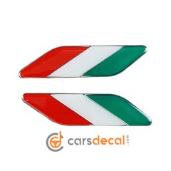Αυτοκόλλητα Ιταλική Σημαία Μεταλλικά 