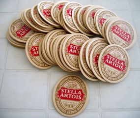 70 σουβερ απο σκληρο χαρτονι της Stella Artois