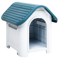 vidaXL Σπιτάκι Σκύλου Μπλε 59 x 75 x 66 εκ. από Πολυπροπυλένιο