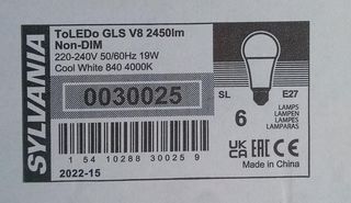 Sylvania ToLEDo GLS V8 2450LM LED 19W 840 4000K E27