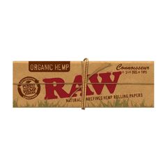 ΤΣΙΓΑΡΟΧΑΡΤΟ RAW ORGANIC HEMP 1, 1/4 CONNOISSEUR 32 ΦΥΛΛΩΝ + ΤΖΙΒΑΝΕΣ