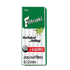 ΦΙΛΤΡΑ FILTRAKI SLIM 6.12mm 54+6 ΤΕΜ ΔΩΡΟ