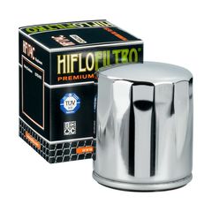 HIFLOFILTRO φίλτρο λαδιού HF174C χρώμιο για Harley Davidson VRSCDX 1250 ABS 08-16 / Harley Davidson VRSCF 1250 ABS 09-16 Κωδ.201620-τηλ.210.8000616