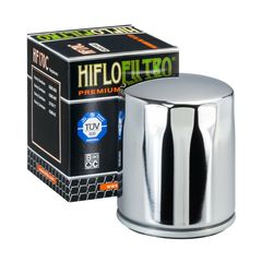 HIFLOFILTRO φίλτρο λαδιού HF170C χρώμιο για Harley Davidson XLH 883 86-03 / Harley Davidson XL 1200 C 96-16 Κωδ.201616-τηλ.210.8000616