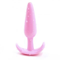 Μικρή ΡΟΖ μαλακιά εύκαμπτη πρωκτική σφήνα Naughty Toys 10 εκ