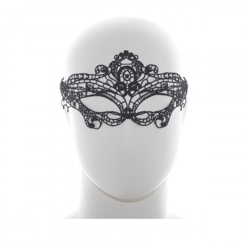 Black Venician Eye Mask with Satin Tie