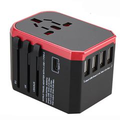 Smart Travel Adapter International Plug Adaptor Wall USB Type C Charger AC Power for USA EU UK AU US