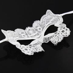 White Embroidered Eye Mask-thumb-5