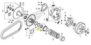 O-ring Τροχαλίας Φυγοκεντρικού Honda NH.50 Lead 91351642000