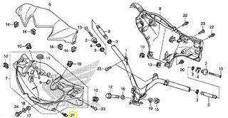 Βίδα Μάσκας Φαναριού 4*12 Honda AFS.110 Wave 93891-04012-07