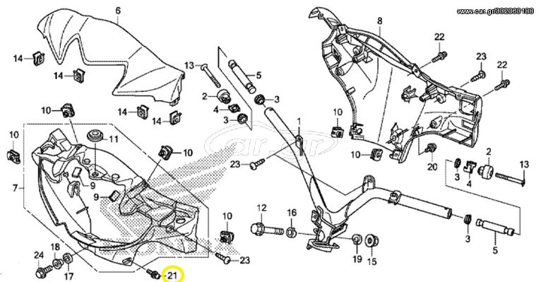 Βίδα Μάσκας Φαναριού 4*12 Honda AFS.110 Wave 93891-04012-07