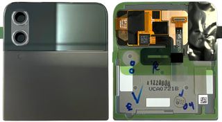Samsung (GH97-27947A) Sub LCD – Graphite, Galaxy Z Flip4, SM-F721B