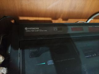 Hitachi mx50 radio cassette cd player και Technics sfb980 160w ηχεία ξυλινα