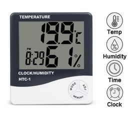 Ψηφιακό Θερμόμετρο-Υγρόμετρο και Ρολόι Ξυπνητήρι Εσωτερικού Χώρου HTC1