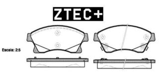 ZTEC+ Σετ τακάκια CHEVROLET Aveo (T300) - Cruze (J305) - Cobalt II - MAZDA 3 (BL) - OPEL Astra J (P10)