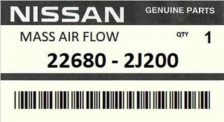 Μετρητής Αέρος Μάζας NISSAN ENGINE CD20T SR20DE TD27TI #226802J200