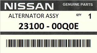 Δυναμό - Ηλεκτρογεννήτρια NISSAN ENGINE K9K #2310000Q0E