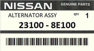 Δυναμό - Ηλεκτρογεννήτρια NISSAN ENGINE CD20 #231008E100