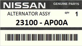 Δυναμό - Ηλεκτρογεννήτρια NISSAN ENGINE GC10DE #23100AP00A